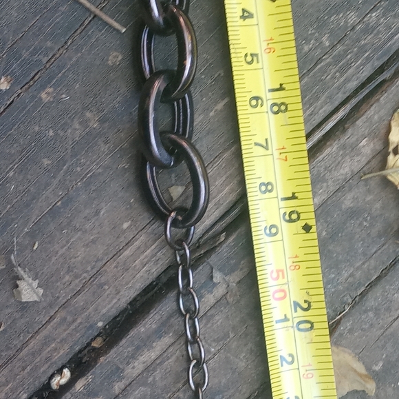 🌰🌞 Chunky Thick Chainlink Rhinestones Necklace - Picture 11 of 11